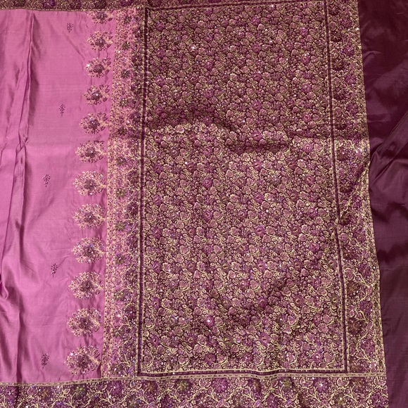 Pink Indian Silk Saree/Sari - Picture 6 of 8